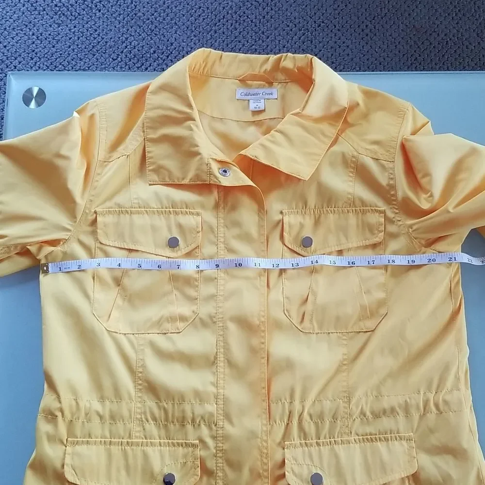 Coldwater Creek Bright Yellow Lightweight Jacket Gorpcore Size Medium